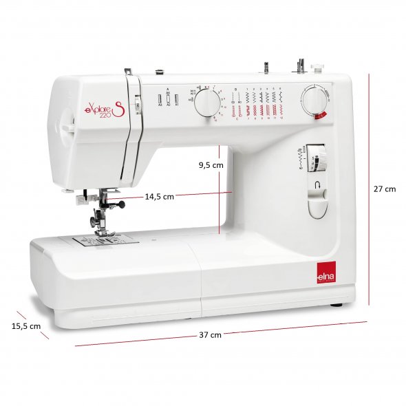 Elna eXplore 220S mechanische Nähmaschine (rot)