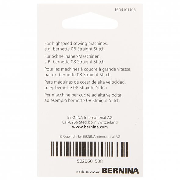 Bernina Schnellnäher Nadeln / Stärke 75 / 5 Nadeln / für B08 Straight Stitch