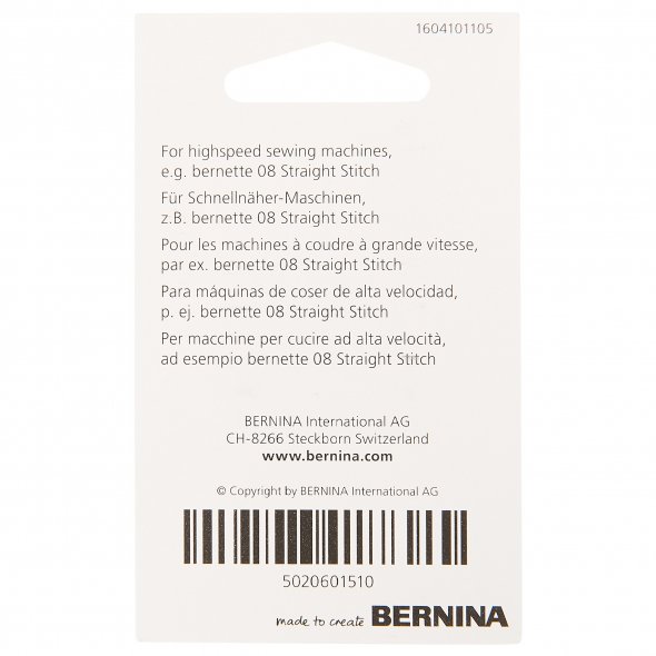 Bernina Schnellnäher Nadeln / Stärke 100 / 5 Nadeln / für B08 Straight Stitch