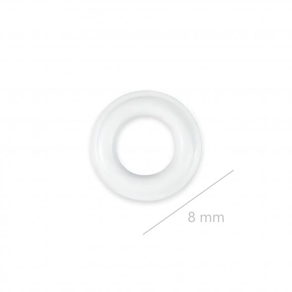 Prym Ösen mit Scheiben (8 mm/ weiß-silberfarbig/ 32 St.)