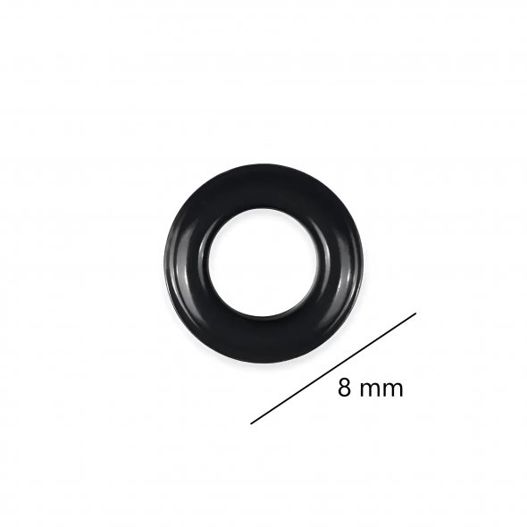 Prym Ösen mit Scheiben (8 mm/ schwarz-silberfarbig/ 32 St.)