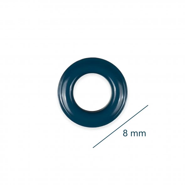 Prym Ösen mit Scheiben (8 mm/ marine-silberfarbig/ 32 St.)