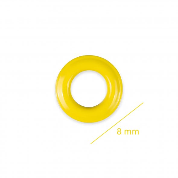 Prym Ösen mit Scheiben (8 mm/ gelb-silberfarbig/ 32 St.)