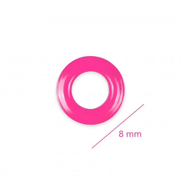 Prym Ösen mit Scheiben (8 mm/ pink-silberfarbig/ 32 St.)
