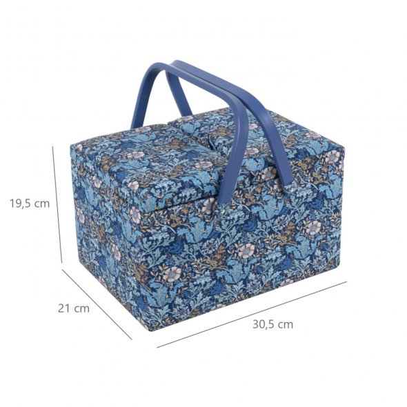 Nähkorb/Nähkästchen Floral (Doppeldeckel / L / 21x 30,5x19,5cm)