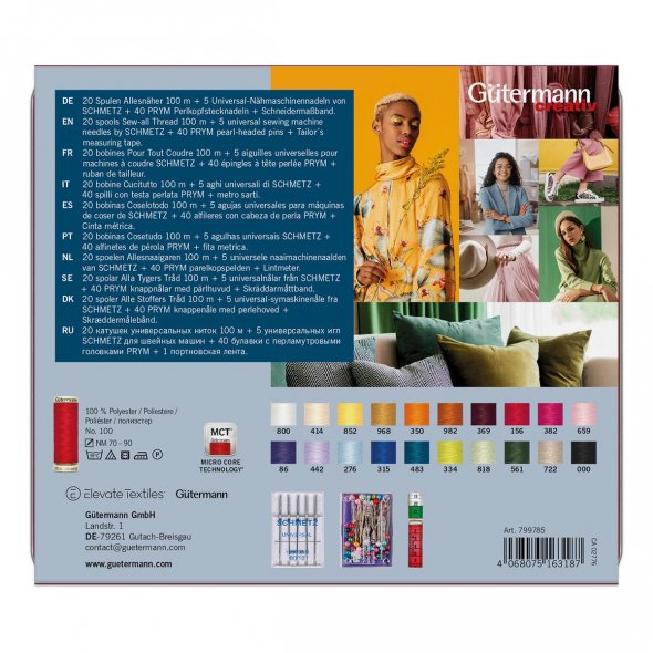 Gütermann Fashion-Box Allesnäher (100 m / 20 Farben)