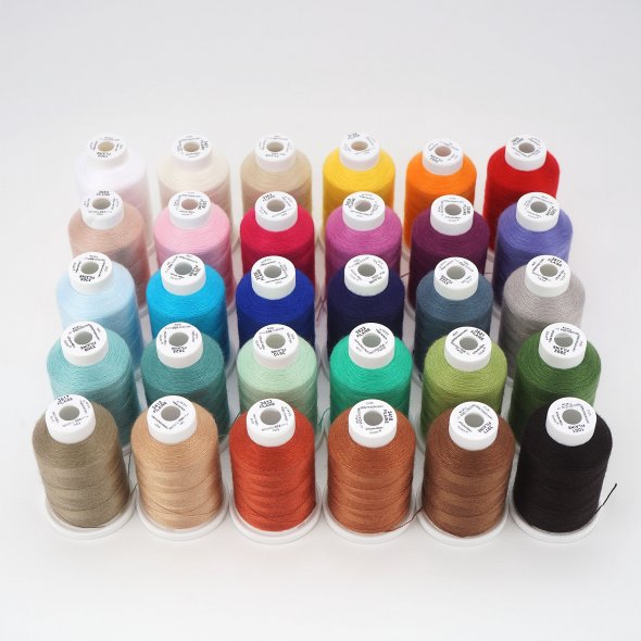 Gunold Sulky Filaine mit Acryl-Garnbox (400 m / 30 Farben) Näh-, Overlock-, Stick- und Quiltgarn