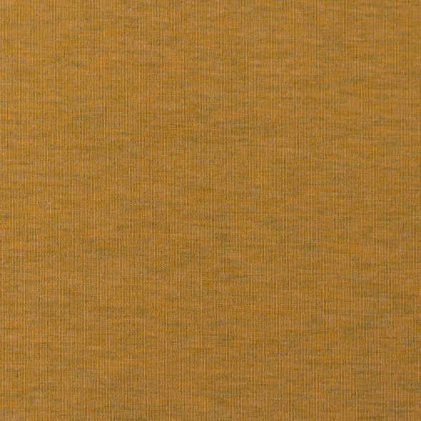 Baumwoll Sweat Stoff Eike angeraut melange - Eike melange von Swafing 001314-senf: 1,0m