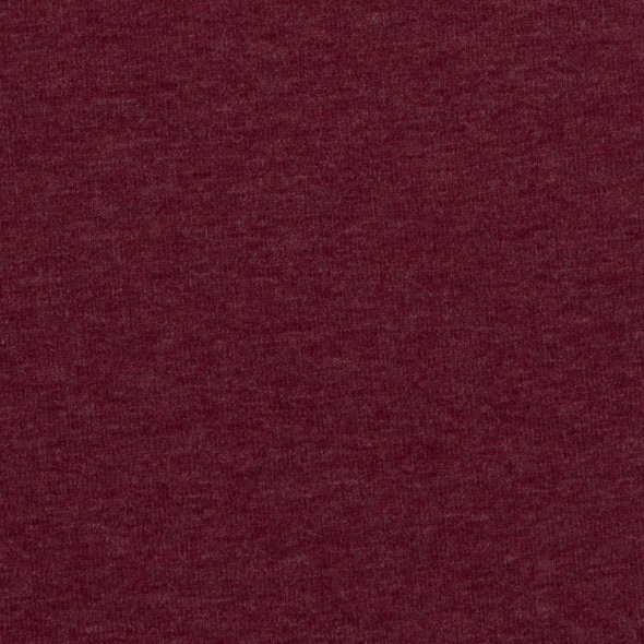 Baumwoll Sweat Stoff Eike angeraut melange - Eike melange von Swafing 001937-bordeaux: 1,0m