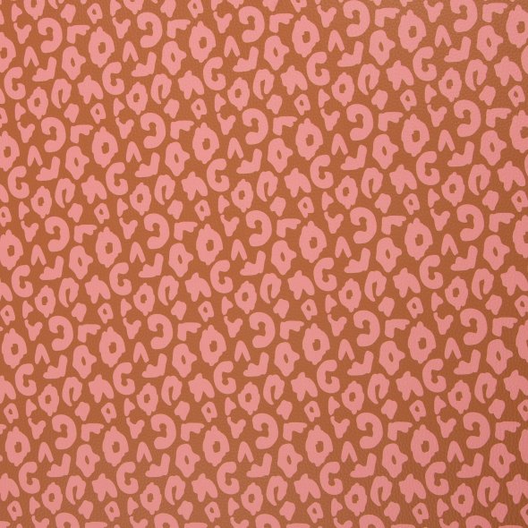 Kunstleder Happy Leo by Cherry Picking (0,6 x 1,4 m) 712433-braun/rosa