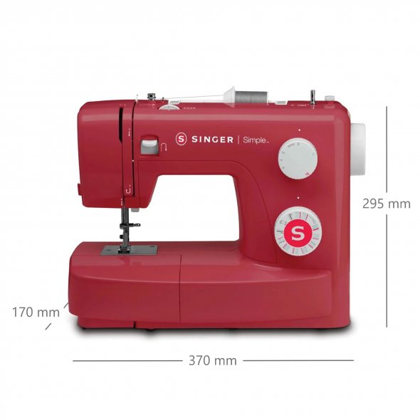 Singer Simple 3223-BY Nähmaschine (dunkelbeere)