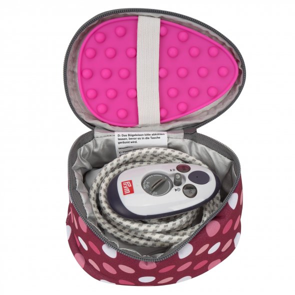 Semplix Mini-Dampfbügeleisen-Set Polka Dots berry/pink