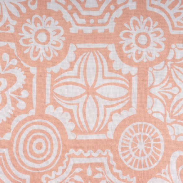 3er Bundle Baumwollstoff gemustert (je 50 x 135 cm / smaragd/apricot)