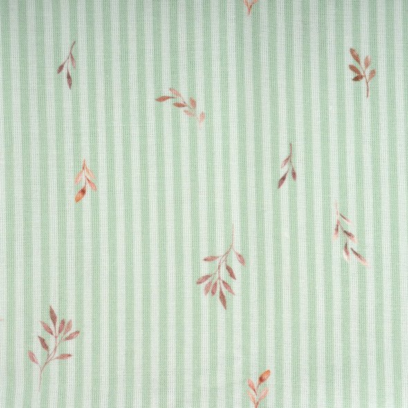 3er Bundle Baumwollstoff gemustert (je 50 x 135 cm / mint/beige/rosé