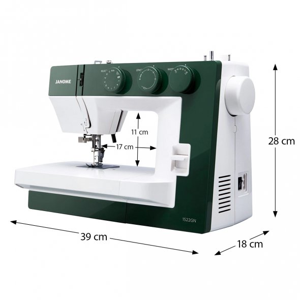 Janome 1522GN mechanische Nähmaschine (grün)
