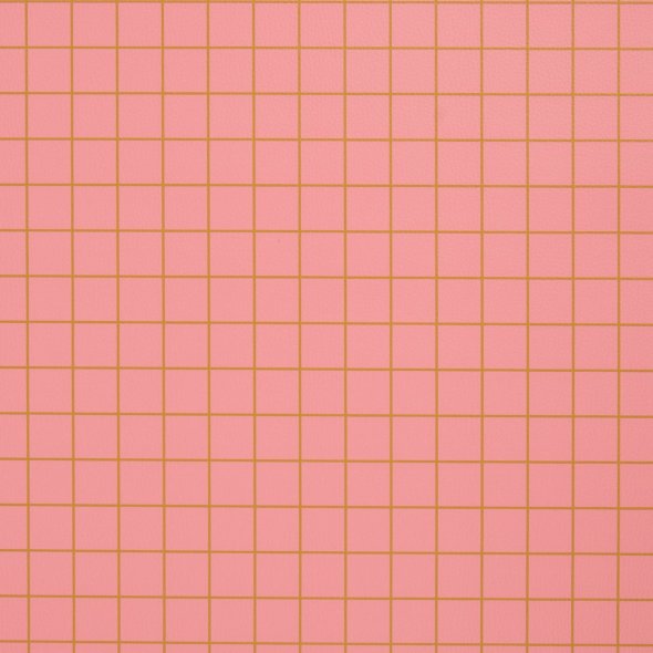 Kunstleder Happy Karo by Cherry Picking (0,6 x 1,4 m) 802422-rosa/ocker