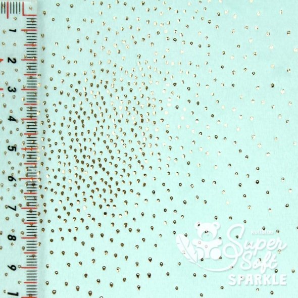 Kullaloo Plüsch SPARKLE (Meterware / 2 mm Florlänge / SuperSoft / Stoff) 62331 - helles mint: 1,0m