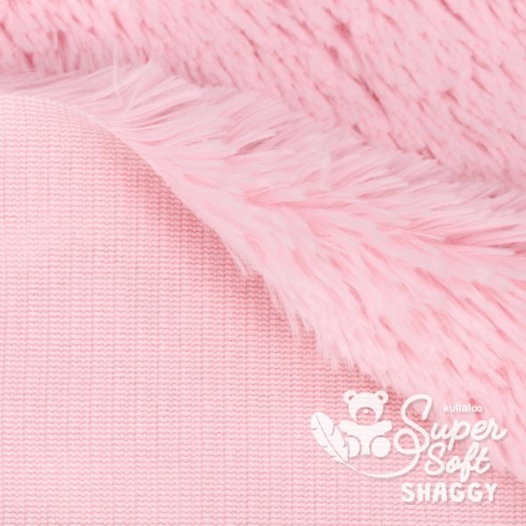 Kullaloo Zottelplüsch SHAGGY (Meterware / 20 mm Florlänge / SuperSoft / Stoff) 62388 - hellrosa: 1,0m