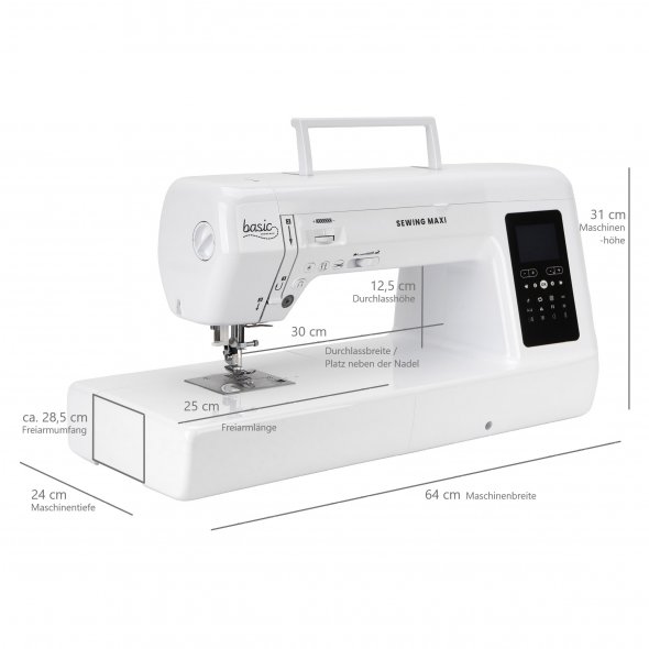 Nähwelt Flach Basic Sewing Maxi - Computer Langarm Nähmaschine
