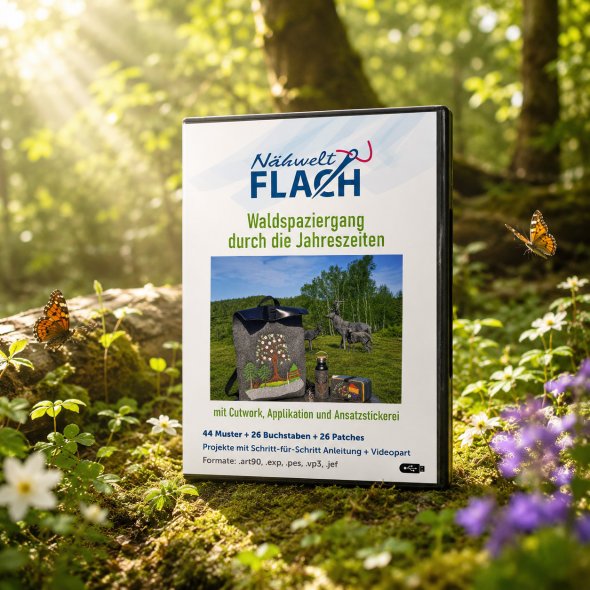 Nähwelt Flach Stickmuster-USB "Waldspaziergang durch die Jahreszeiten"
