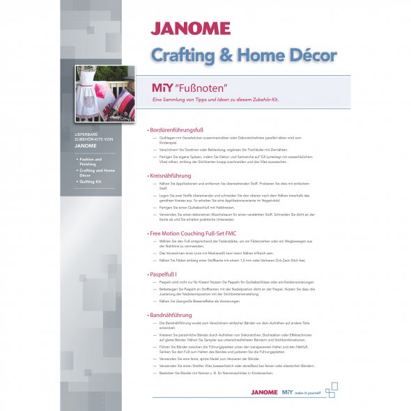 Janome Crafting + Home Decor Set (9 mm)