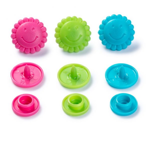 Prym Color Snaps Blumen (13,6 mm/ 5 Farben) 393 446 - türkis