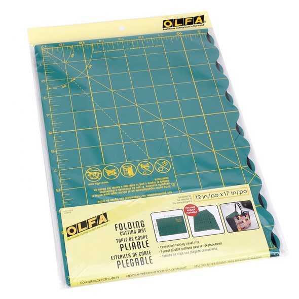 OLFA Faltbare Schneidematte A3 (Maß der Matte 45 x 32 cm Skalierung in inch)