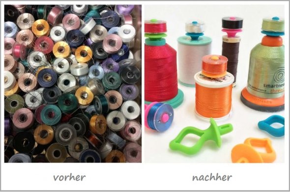 Bobbini Holder Spulenhalter (12 St. bunt)