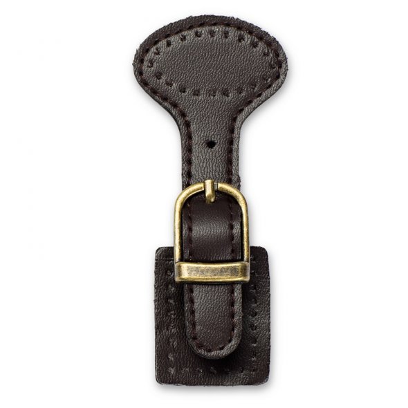 Prym Taschenverschluss mit Magnetknopf (Lederimitat braun/ altmessing/2-tlg.)