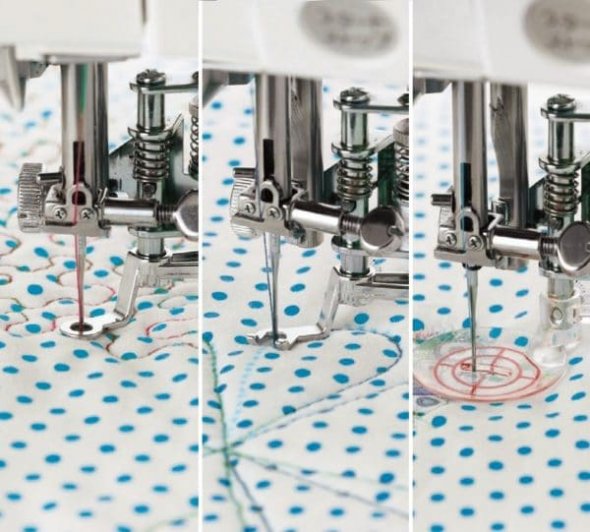 Elna Multifunktions Freihand Quiltfuß Set
