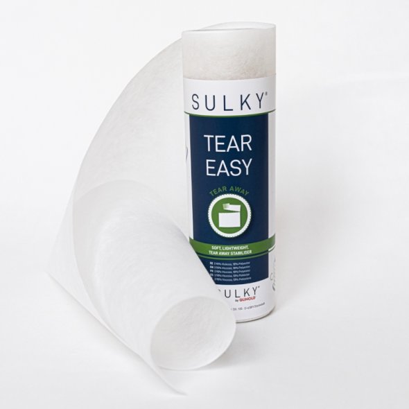 SULKY Tear Easy (25 cm x 10 m/ weiß/ Stickvlies zum Wegreißen)
