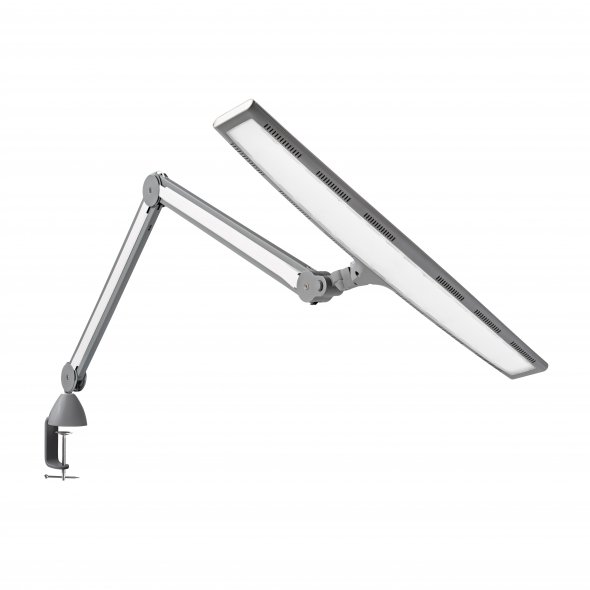 Daylight Luminos LED Arbeitsplatzleuchte (grau/ Klemm/ dimmbar)