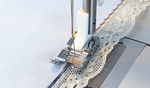 Husqvarna Viking Kantensteppfuß mit Lineal Mitte