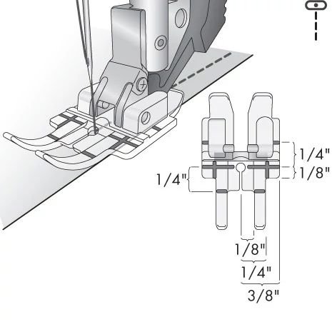 Pfaff 1/4 Inch Klarsicht- Quilt- und Patchworkfuß