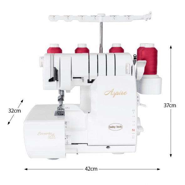 baby lock Aspire Coverlock mit Lufteinfädelung