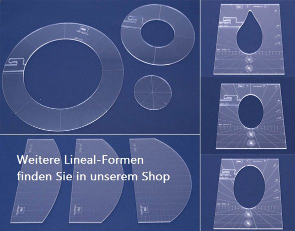 Quilt-Lineal Bogen klein (Plexiglas 5 mm / 8 x 3 inch /ca. 20 x 7,5 cm)