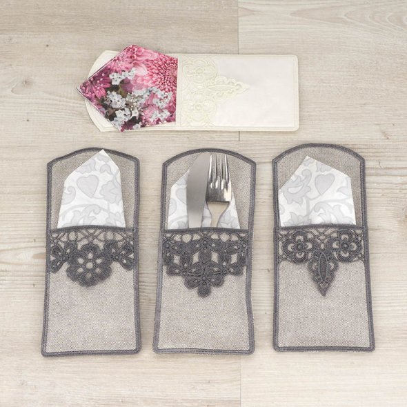 Windesign Stickmuster USB "Besteck Etui" (6 Stickmuster Lace/ in the hoop)