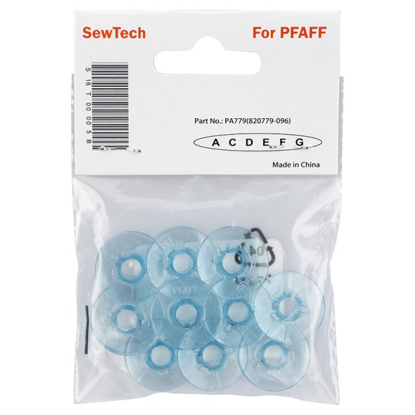 Kunststoff-Spulen für Pfaff (blau/ 10 St.)