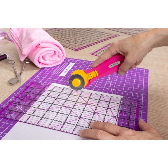 Semplix Patchwork-Quiltlineal (24" x 6,5"/ 2,5 mm dick/ lila)