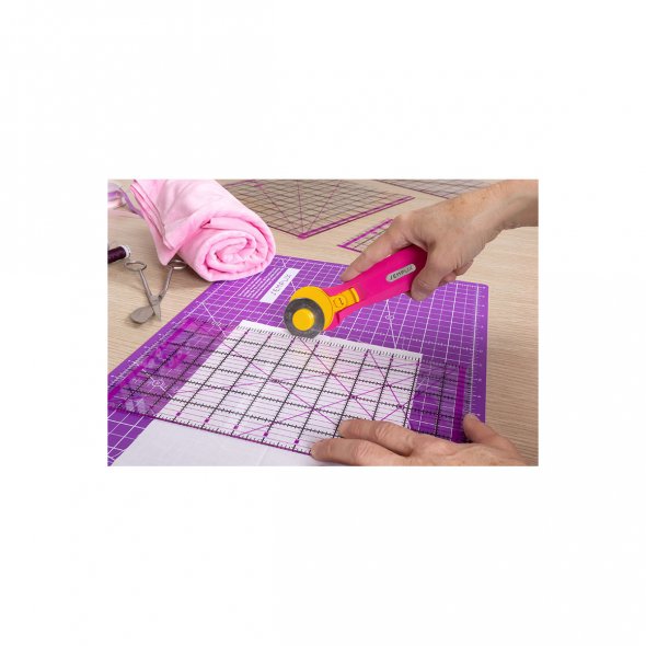 Semplix Patchwork-Quiltlineal (60 x 15 cm/ 2,5 mm dick/ lila)