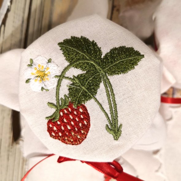 Windesign Stickmuster USB "Früchte und Beeren" (8 Früchtemotive/ 1 Lacedeckchen)