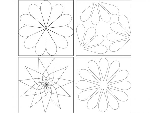 Quilt-Lineal "Tropfen klein" (Plexiglas 5 mm/Tropfen 3 x 2,5 inch/ca. 7,6 x 3,2 cm)