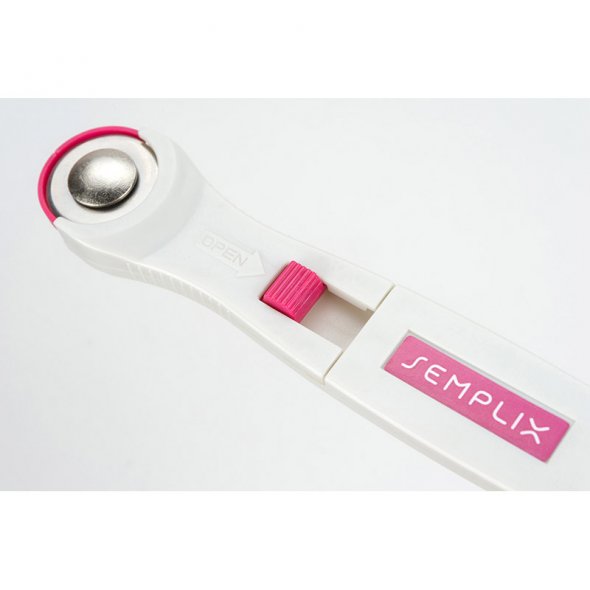 Semplix Schneidematten-Set A4 pink/beere Lineal/ Rollschneider 20 mm