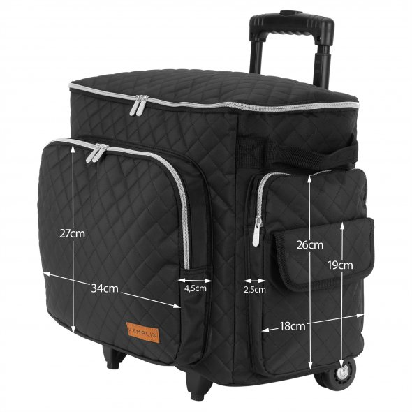 Semplix Nähmaschinentrolley Quilting Black