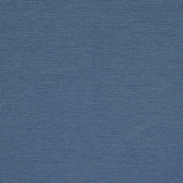 Swafing Baumwoll-Sweat uni, angeraut - Eike 000259-rauchblau: 1,0m
