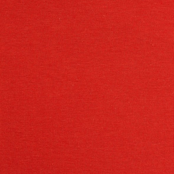 Swafing Baumwoll-Sweat uni, angeraut - Eike 000636-hellrot: 1,0m