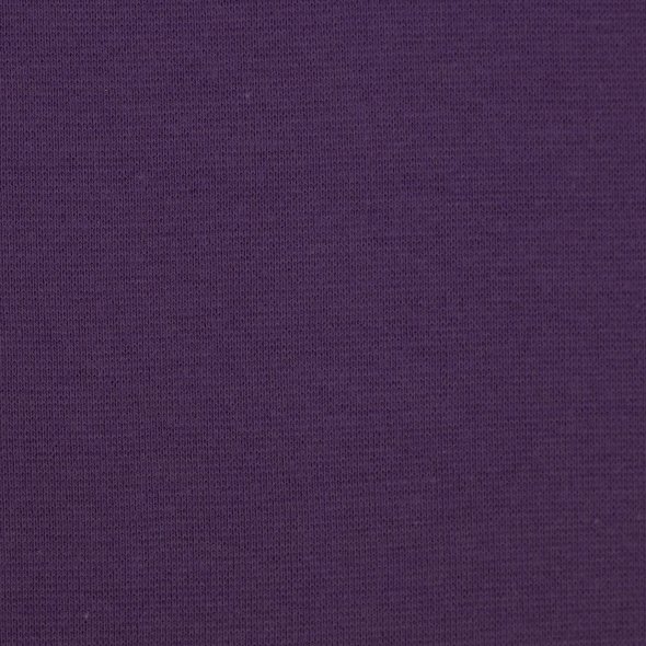 Swafing Baumwoll-Sweat uni, angeraut - Eike 000647-lila: 1,0m