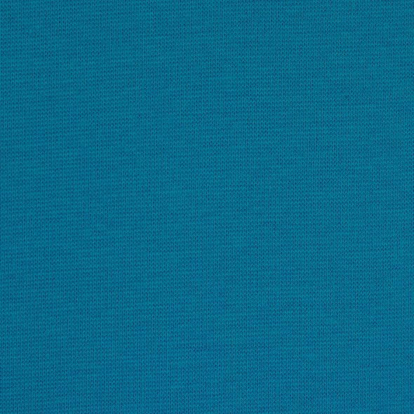Swafing Baumwoll-Sweat uni, angeraut - Eike 000842-türkis: 1,0m
