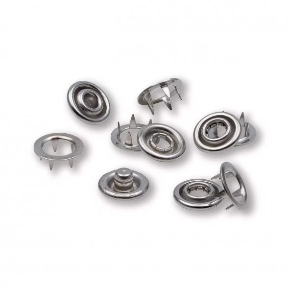 Prym Jersey Ring-Druckknöpfe Nachfüllset (10 mm/ silberfarbig/ 20 St.)