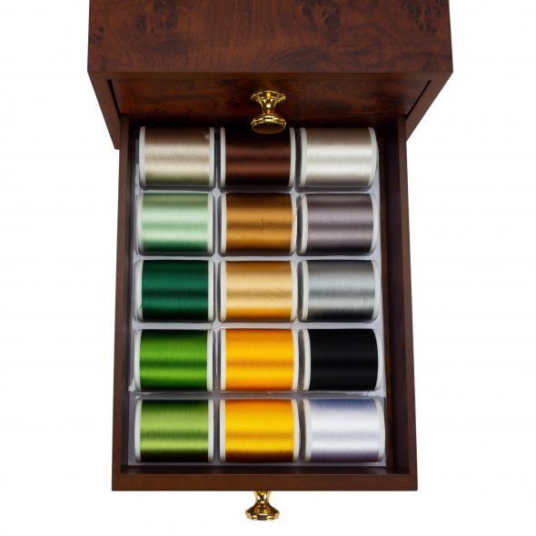 Madeira Garnschatulle Rayon No.40 (gefüllt/ Wurzelholz-Optik)